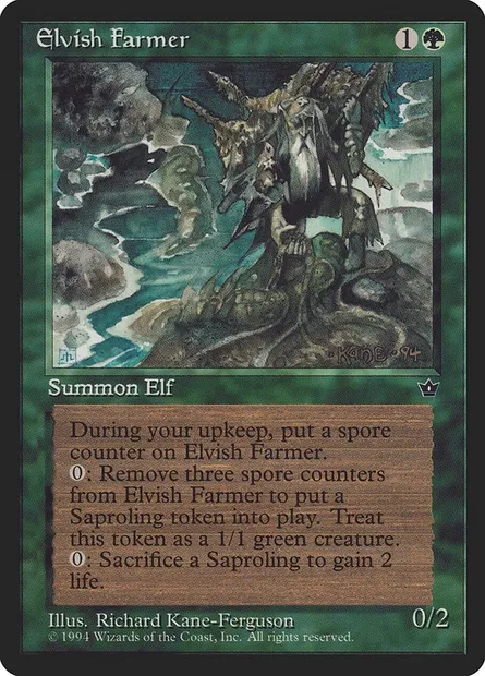 Elvish Farmer, Magic card FEM 66 — Fallen Empires set