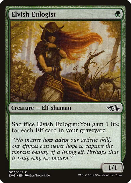 Eulogiste elfe, carte Magic EVG 3 — extension Duel Decks Anthology: Elves vs. Goblins