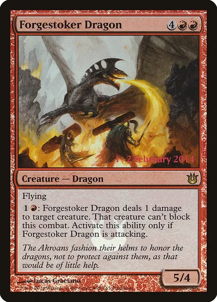 Forgestoker Dragon, Magic card PBNG 98★ — Born of the Gods Promos set