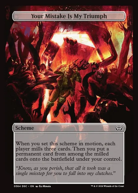 Your Mistake Is My Triumph, Magic card DSC 364 — Duskmourn: House of Horror Commander set