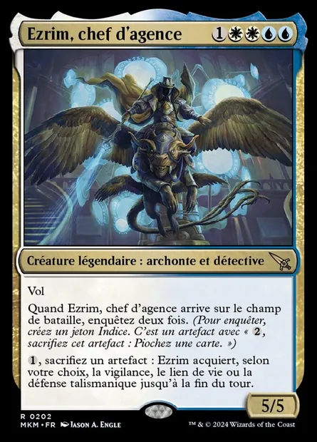Ezrim, chef d'agence, carte Magic MKM 202 — extension Murders at Karlov Manor