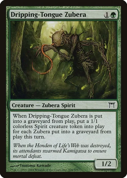 Zubera à la langue baveuse, carte Magic CHK 206 — extension Guerriers de Kamigawa