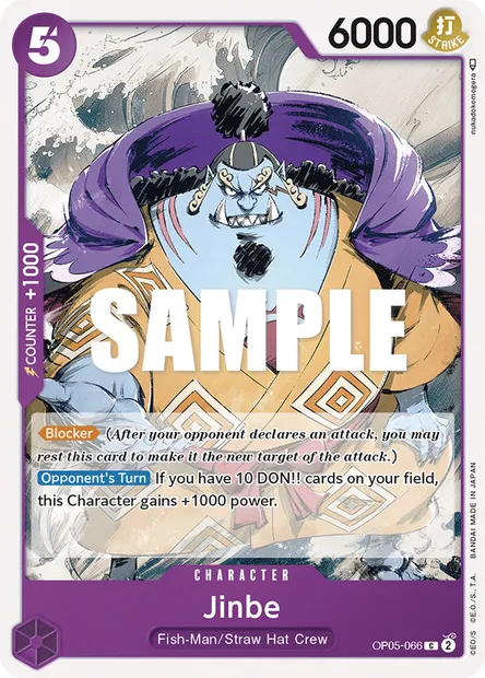 Jinbe, carte One Piece OP05-066 — extension AWAKENING OF THE NEW ERA