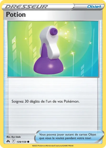 Potion, carte Pokémon CRZ 139 — extension Zénith Suprême