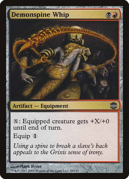 Demonspine Whip, Magic card ARB 39 — Alara Reborn set