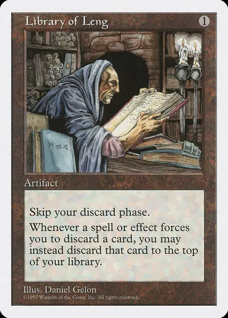 Bibliothèque de Leng, carte Magic 5ED 387 — extension Cinquième Edition