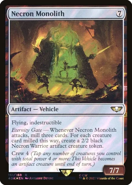 Necron Monolith, Magic card 40K 161★ — Warhammer 40,000 Commander set