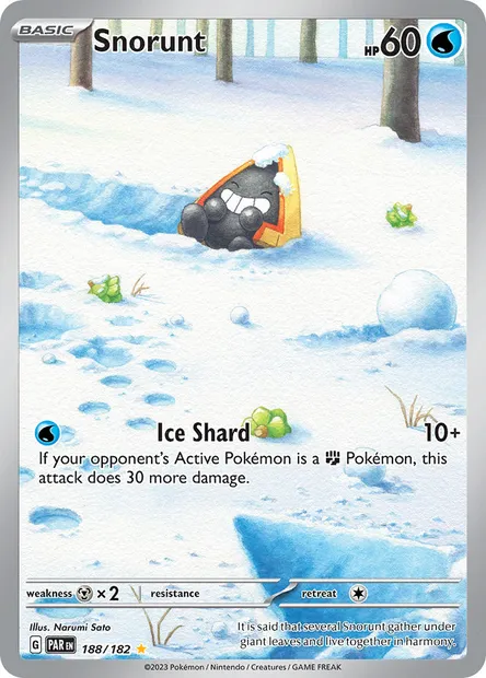 Snorunt, Pokémon card PAR 188 — Paradox Rift set