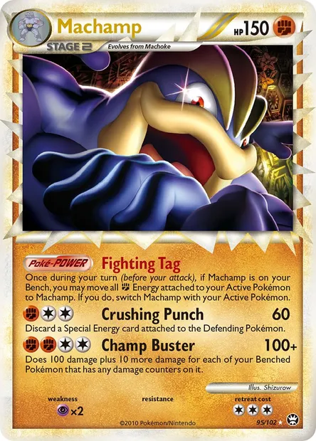 Machamp, Pokémon card TM 95 — Triumphant set