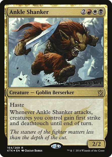 Ankle Shanker, Magic card PKTK 164s — Khans of Tarkir Promos set
