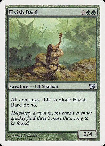 Barde elfe, carte Magic 9ED 236 — extension Neuvième Edition