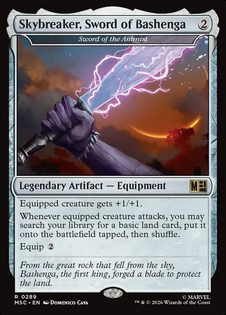 Sword of the Animist, Magic card MSC 289 — Marvel Super Heroes Commander set