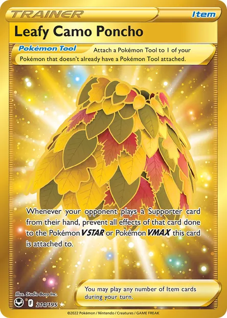 Leafy Camo Poncho, Pokémon card SIT 214 — Silver Tempest set