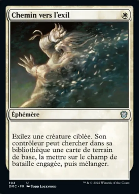 Chemin vers l'exil, carte Magic DMC 104 — extension Dominaria United Commander