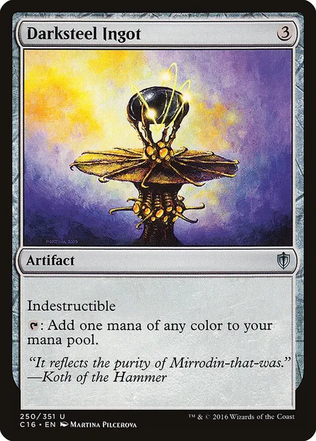 Darksteel Ingot, Magic card C16 250 — Commander 2016 set