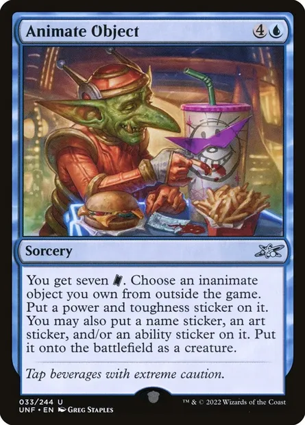 Animate Object, Magic card UNF 33 — Unfinity set