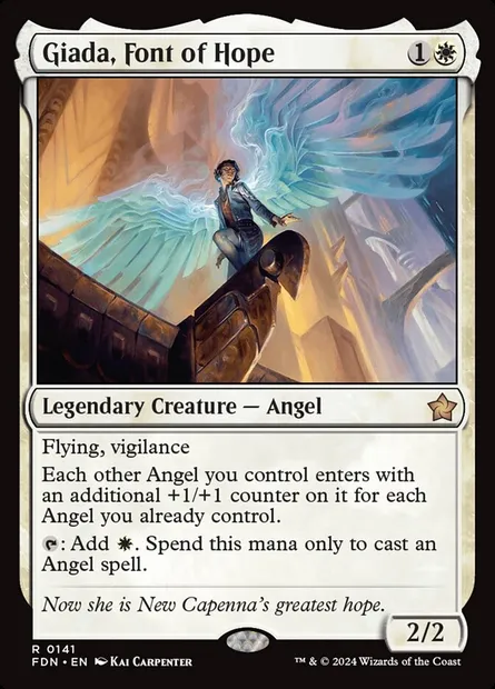Giada, Font of Hope, Magic card FDN 141 — Foundations set