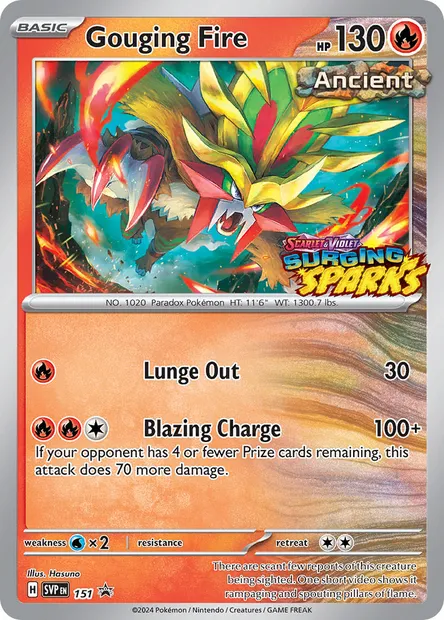 Gouging Fire, Pokémon card PR-SV 151 — SVP Black Star Promos set