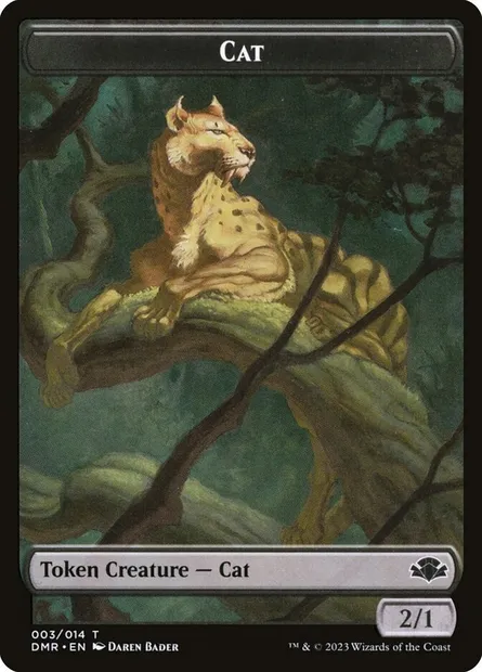 Cat, Magic card TDMR 3 — Dominaria Remastered Tokens set