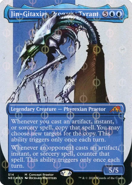 Jin-Gitaxias, Progress Tyrant, Magic card NEO 514 — Kamigawa: Neon Dynasty set