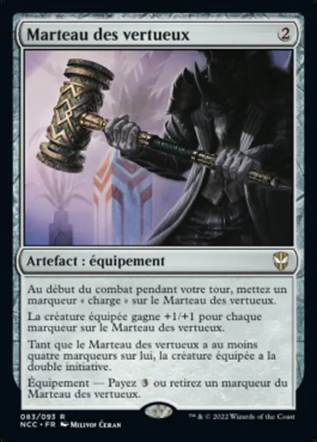 Marteau des vertueux, carte Magic NCC 83 — extension New Capenna Commander