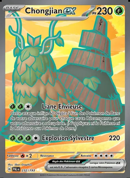 Chongjian-ex, carte Pokémon PAL 232 — extension Évolutions à Paldea