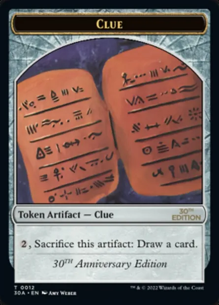 Clue, carte Magic T30A 12 — extension 30th Anniversary Tokens