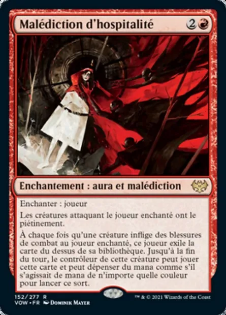 Malédiction d'hospitalité, carte Magic VOW 152 — extension Innistrad : noce écarlate