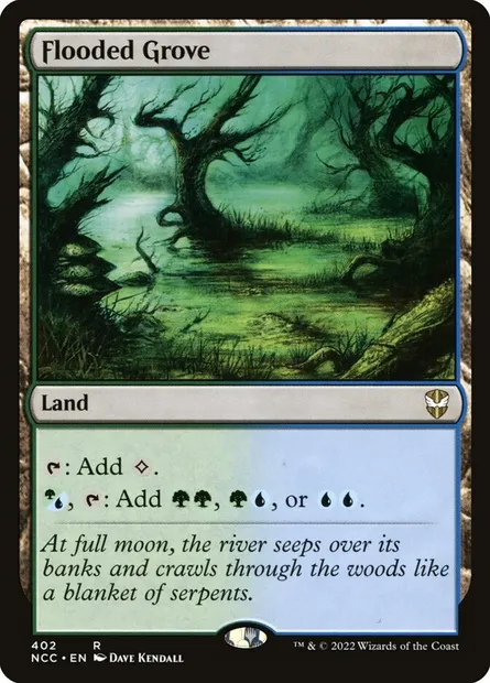 Flooded Grove, Magic card NCC 402 — New Capenna Commander set