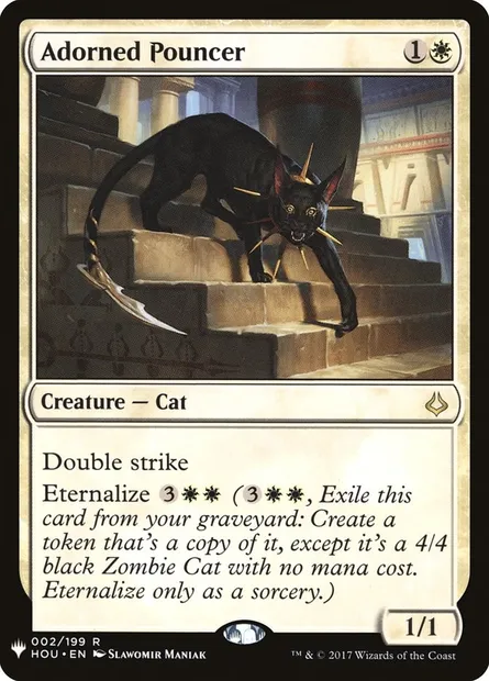 Adorned Pouncer, Magic card PLST HOU-2 — The List set