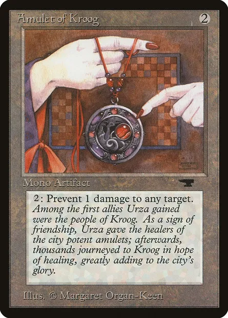 Amulet of Kroog, Magic card ATQ 36 — Antiquities set