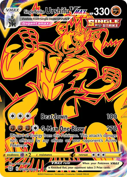 Single Strike Urshifu VMAX, Pokémon card BRS TG29 — Brilliant Stars set