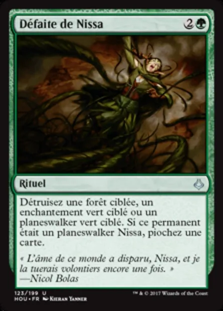 Défaite de Nissa, carte Magic HOU 123 — extension L’âge de la destruction