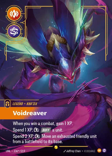 Voidreaver, carte Riftbound UNL 236* — extension Unleashed