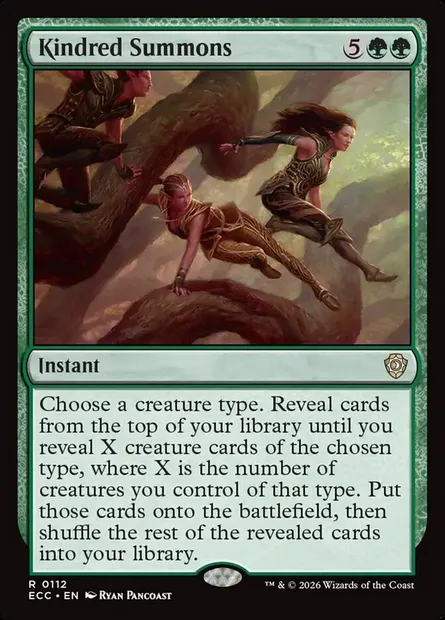 Kindred Summons, Magic card ECC 112 — Lorwyn Eclipsed Commander set