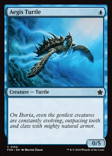 Aegis Turtle, Magic card FDN 150 — Foundations set