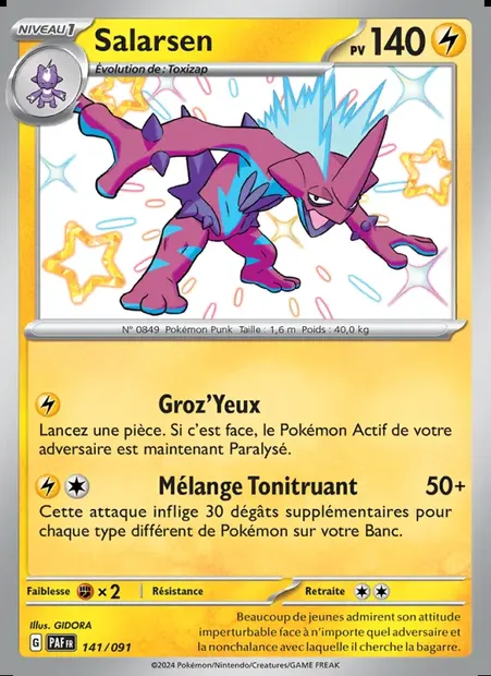 Salarsen, carte Pokémon PAF 141 — extension Destinées de Paldea