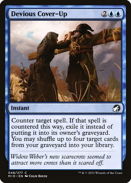 Devious Cover-Up, Magic card MID 48 — Innistrad: Midnight Hunt set