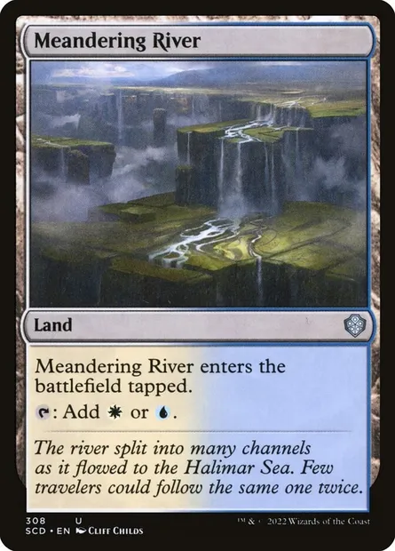 Rivière sinueuse, carte Magic SCD 308 — extension Starter Commander Decks