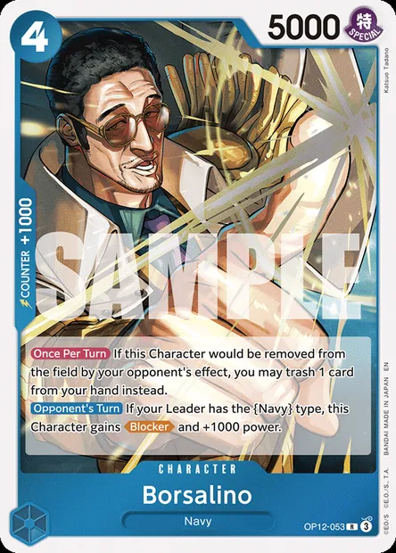 Borsalino, One Piece card OP12-053 — LEGACY OF THE MASTER set