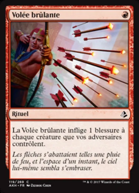 Volée brûlante, carte Magic AKH 119 — extension Amonkhet