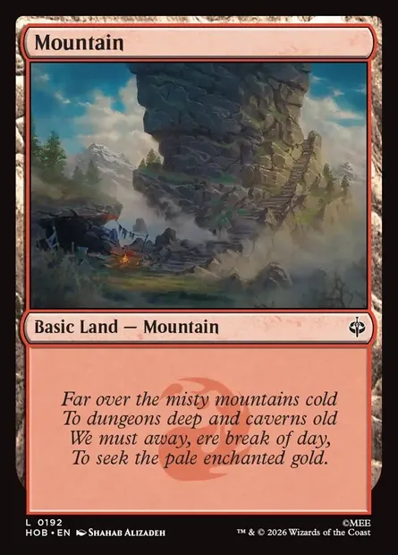 Mountain, Magic card HOB 192 — The Hobbit set