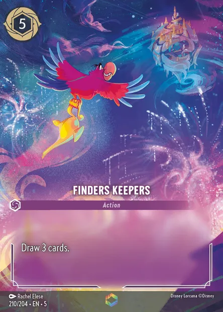 Finders Keepers, Disney Lorcana card CH5-210 — Shimmering Skies set