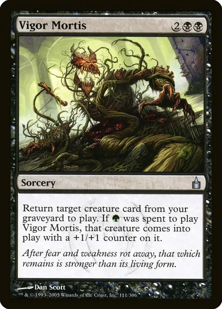 Vigor Mortis, carte Magic RAV 111 — extension Ravnica: La Cité des Guildes