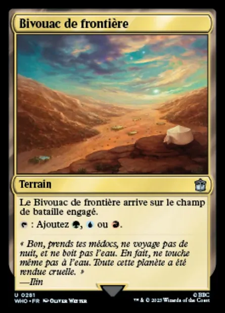 Bivouac de frontière, carte Magic WHO 281 — extension Doctor Who