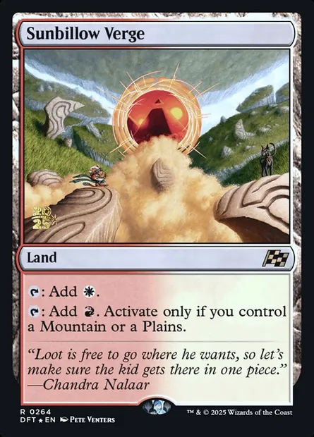 Sunbillow Verge, Magic card PDFT 264s — Aetherdrift Promos set