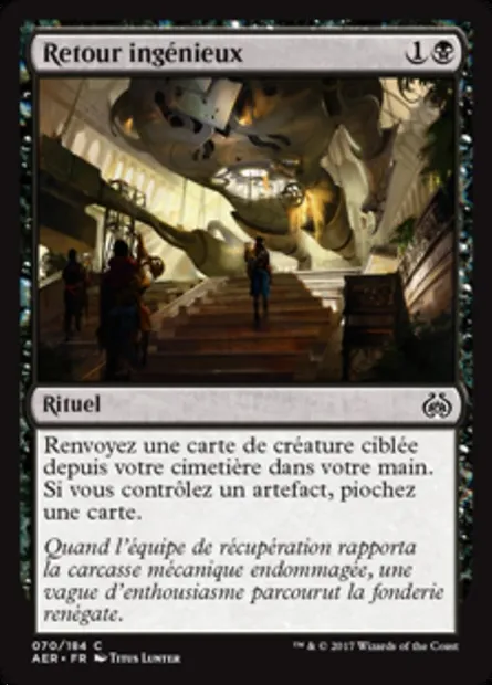 Retour ingénieux, carte Magic AER 70 — extension La révolte éthérique