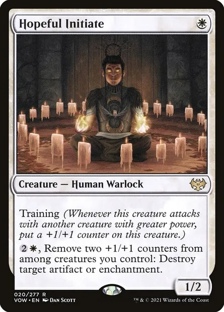 Hopeful Initiate, Magic card VOW 20 — Innistrad: Crimson Vow set