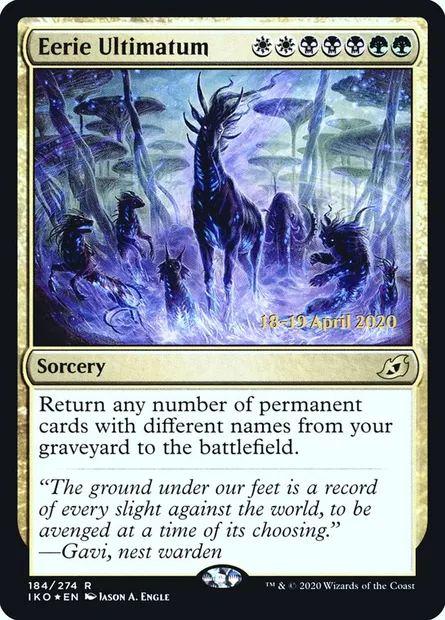 Eerie Ultimatum, Magic card PIKO 184s — Ikoria: Lair of Behemoths Promos set