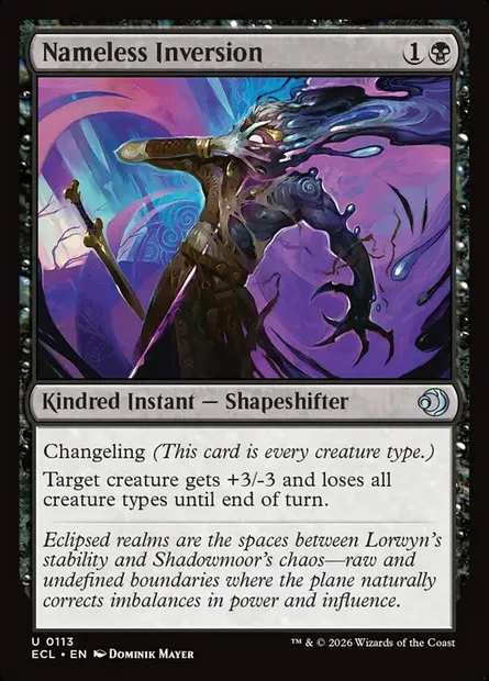 Nameless Inversion, Magic card ECL 113 — Lorwyn Eclipsed set